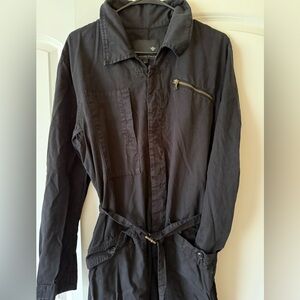 Burning Torch Belted Jumpsuit Navy Blue – Size M